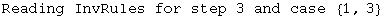 Reading InvRules for step 3 and case  {1, 3}