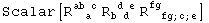 Scalar[R_ (  a )^(ab c) R_ (b d )^( d e) R_ (  fg ; c ; e)^fg      ]