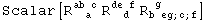 Scalar[R_ (  a )^(ab c) R_ (  d )^(de f) R_ (b eg ; c ; f)^( g      )]