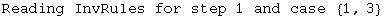 Reading InvRules for step 1 and case  {1, 3}