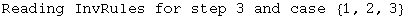 Reading InvRules for step 3 and case  {1, 2, 3}