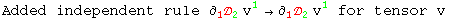 Added independent rule ∂_1^ _2^ v_ ^1→∂_1^ _2^ v_ ^1 for tensor v