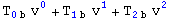 T_ (0b)^   v_ ^0 + T_ (1b)^   v_ ^1 + T_ (2b)^   v_ ^2