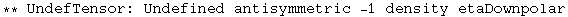 ** UndefTensor: Undefined antisymmetric -1 density etaDownpolar