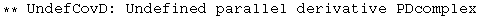 ** UndefCovD: Undefined parallel derivative PDcomplex