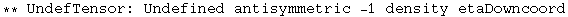 ** UndefTensor: Undefined antisymmetric -1 density etaDowncoord