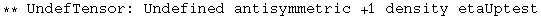 ** UndefTensor: Undefined antisymmetric +1 density etaUptest