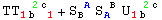 TT_ (1b  1)^(  2c ) + S_B ^( A) S_A ^( B) U_ (1b  )^(  2c)