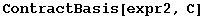 ContractBasis[expr2, C]