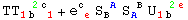 TT_ (1b  1)^(  2c ) + e_ ( e)^c  S_B ^( A) S_A ^( B) U_ (1b  )^(  2e)