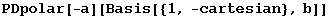 PDpolar[-a][Basis[{1, -cartesian}, b]]