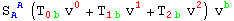 S_A ^( A) (T_ (0b)^   v_ ^0 + T_ (1b)^   v_ ^1 + T_ (2b)^   v_ ^2) v_ ^b