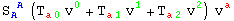 S_A ^( A) (T_ (a0)^   v_ ^0 + T_ (a1)^   v_ ^1 + T_ (a2)^   v_ ^2) v_ ^a