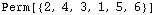 Perm[{2, 4, 3, 1, 5, 6}]