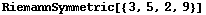 RiemannSymmetric[{3, 5, 2, 9}]