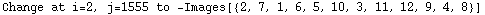 Change at i=2, j=1555 to  -Images[{2, 7, 1, 6, 5, 10, 3, 11, 12, 9, 4, 8}]