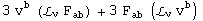 3 v_ ^b (ℒ_vF_ab^  ) + 3 F_ab^   (ℒ_vv_ ^b)