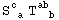 S_ ( a)^c  T_ (  b)^ab 