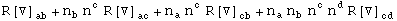 R[▽] _ab^   + n_b^  n_ ^c R[▽] _ac^   + n_a^  n_ ^c R[▽] _cb^   + n_a^  n_b^  n_ ^c n_ ^d R[▽] _cd^  