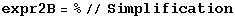 expr2B = %//Simplification