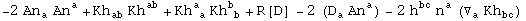 -2 An_a^  An_ ^a + Kh_ab^   Kh_  ^ab + Kh_ ( a)^a  Kh_ ( b)^b + R[D] _^ - 2 (D_a^ An_ ^a) - 2 h_  ^bc n_ ^a (▽_a^ Kh_bc^  )