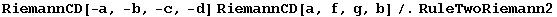 RiemannCD[-a, -b, -c, -d] RiemannCD[a, f, g, b]/.RuleTwoRiemann2