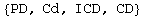 {PD, Cd, ICD, CD}