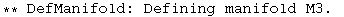 ** DefManifold: Defining manifold M3. 