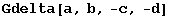 Gdelta[a, b, -c, -d]