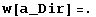 w[a_Dir] =.