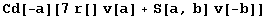 Cd[-a][7r[] v[a] + S[a, b] v[-b]]