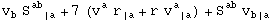 v_b^  S_ (   | a)^ab   + 7 (v_ ^a r_ (| a)^   + r_^ v_ ( | a)^a  ) + S_  ^ab v_ (b | a)^   