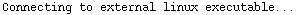 Connecting to external linux executable...