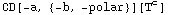 CD[-a, {-b, -polar}][T_ ^c]