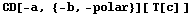 CD[-a, {-b, -polar}][ T[c] ]